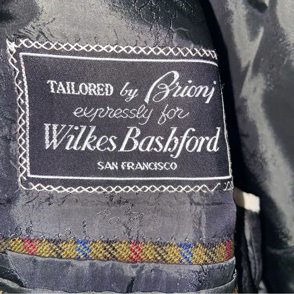Brioni Wilkes Bashford Blazer Mens 44L Sports Coat Jacket Wool Italy *Flaw